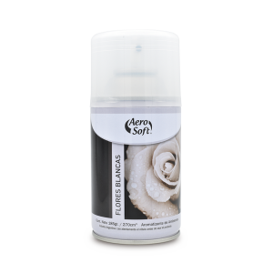 aromatizador de ambiente aerosol flores blancas aero soft